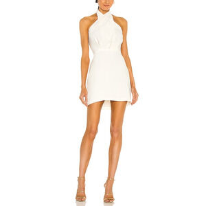 Amanda Uprichard 'Mezcal' White Halter Neck Dress Size M